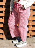 Bibi Stripe Barrell Pant Fuschia