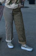 Split Decision Leopard Stripe Pant