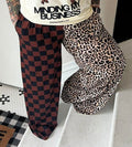 Split Decision Leopard Check Pants