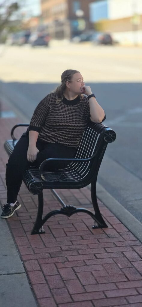 3/4 Sleeve Stripe Sweater