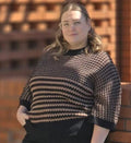 3/4 Sleeve Stripe Sweater