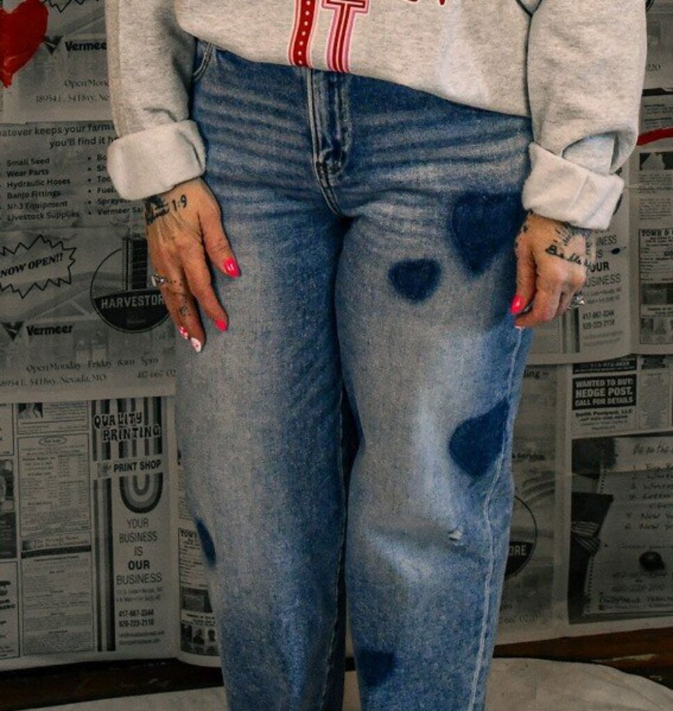 Slouchy Boyfriend Heart Jean