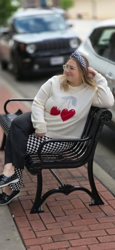 Heart Cherry Valentine Sweater