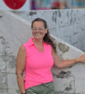 Sleeveless Polo Top Hot Pink