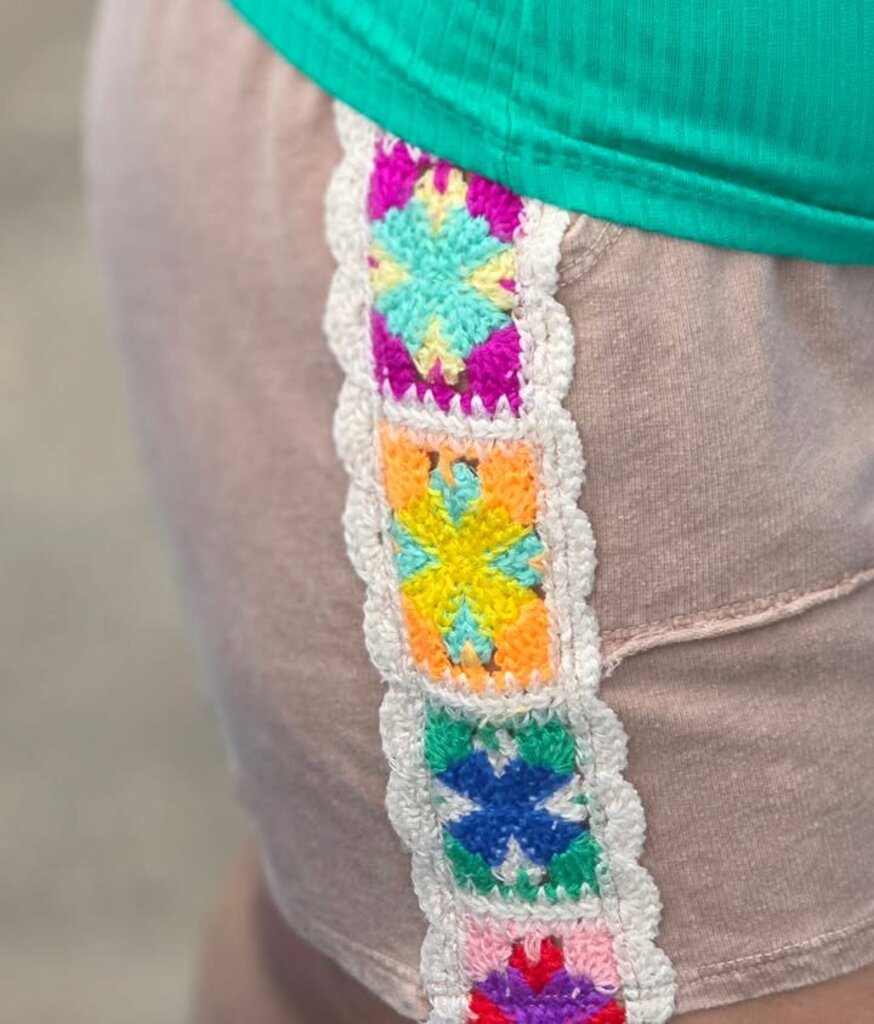 Crochet Side Knit Short