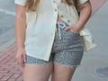 High Rise Leopard Short