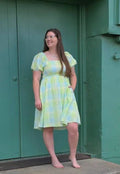 Gingham Puff Sleeve Dress