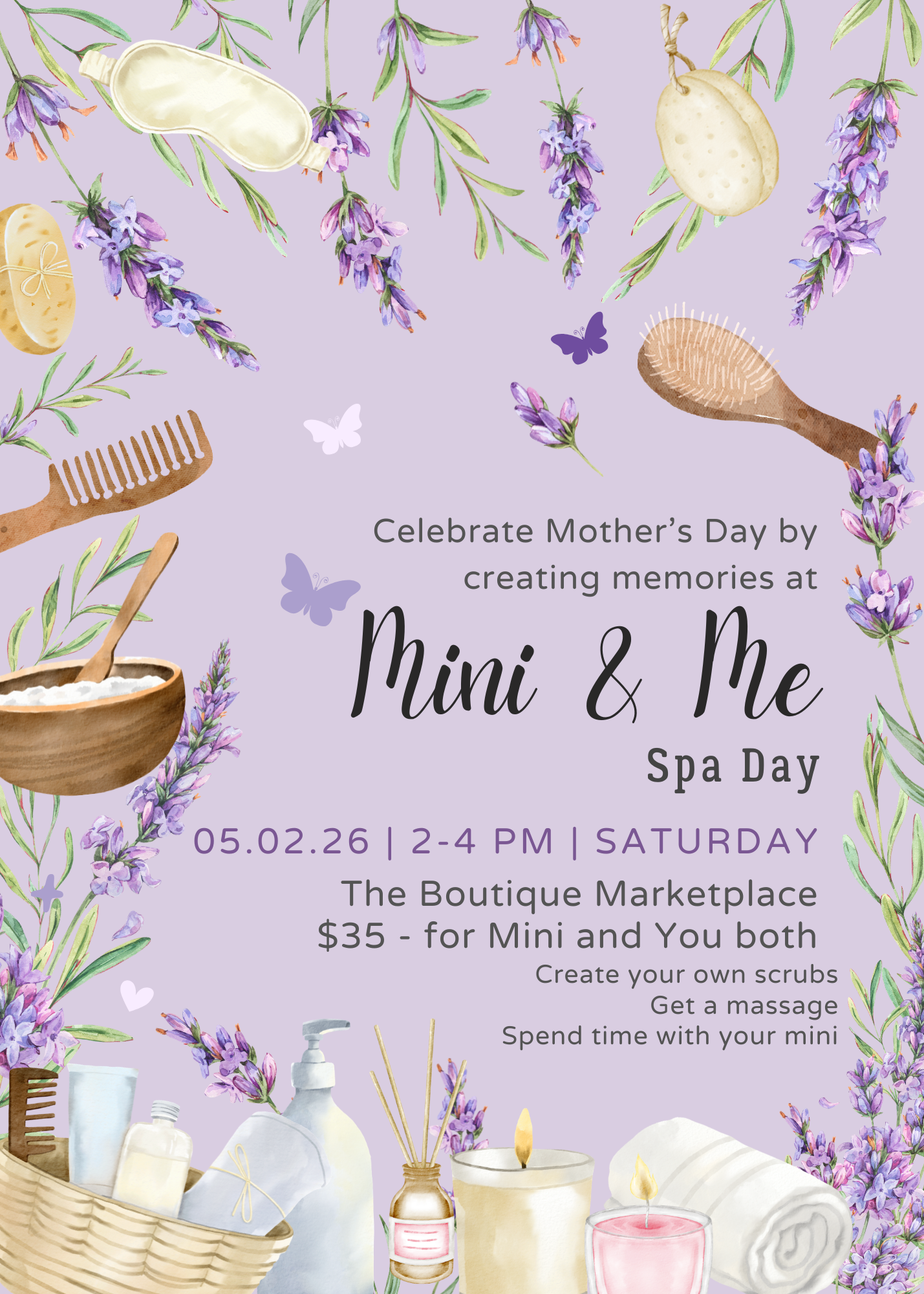 Mini and Me Spa Day - Mother's Day Event